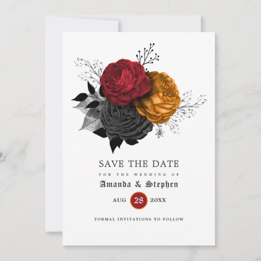  Gothic Wedding Save the Date (Voorkant)
