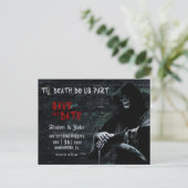 Gothic Wedding Save the Date Aankondigingskaart (Staand voorkant)