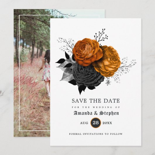 Gothic Wedding Save the Date Photo (Voorkant / Achterkant)