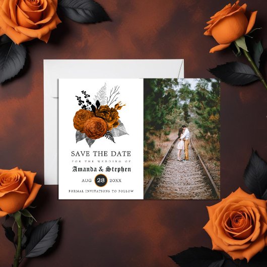  Gothic Wedding Save the Date Photo Briefkaart