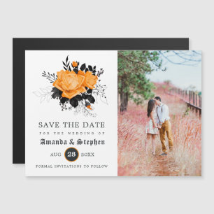 Gothic Wedding Save the Date Photo Magnetische Uitnodiging