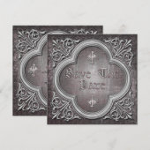 Gothic Wedding Save the Date Uitnodiging (Voorkant / Achterkant)