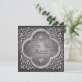 Gothic Wedding Save the Date Uitnodiging (Staand voorkant)