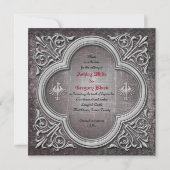 Gothic Wedding Save the Date Uitnodiging (Achterkant)