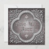 Gothic Wedding Save the Date Uitnodiging (Voorkant)