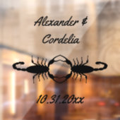 Gothic Wedding Scorpions Custom Raamsticker (Vel 2)