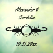 Gothic Wedding Scorpions Custom Raamsticker (Vel 3)