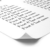 Gothic Wedding Seating Chart tot de dood ons deeln Poster (Hoek)