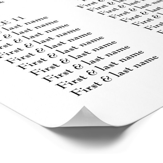 Gothic Wedding Seating Chart tot de dood ons deeln Poster (Hoek)