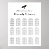 Gothic Wedding Seating Chart tot de dood ons deeln Poster (Voorkant)