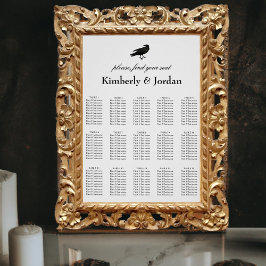 Gothic Wedding Seating Chart tot de dood ons deeln Poster