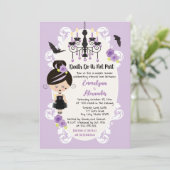 Gothic Wedding Shower nodigt Vampire Bats uit Kaart (Staand voorkant)