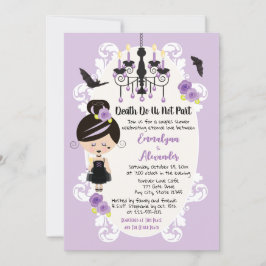 Gothic Wedding Shower nodigt Vampire Bats uit Kaart