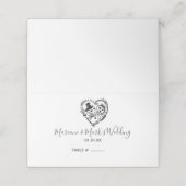 Gothic Wedding Skeleton Couples Illustration Plaatskaartje (Buitenkant ongevouwen)