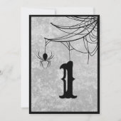 Gothic Wedding Spider Web Halloween Table Number Bedankkaart (Voorkant)