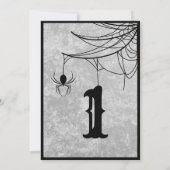 Gothic Wedding Spider Web Halloween Table Number Bedankkaart (Achterkant)