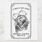Gothic Wedding Tarot Kaart Custom Bride and Groom Wijn Etiket (Enkel label)