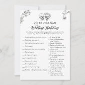 Gothic Wedding Traditions Vrijgezellenfeest Game K Kaart (Voorkant)