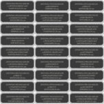 Gothic Wedding White op Black Guest Address Sticker<br><div class="desc">Ga de namen en het adres van uw gasten aan creëer douane het posteren etiketten in voor het verzenden van uitnodigingen. Deze adresetiketten stickers met een klassieke gedrukte letters in ecu of eggshell wit tegen een zwarte achtergrond. Elk blad heeft 27 mailinglabels erop.</div>