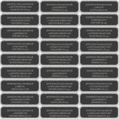 Gothic Wedding White op Black Guest Address Sticker (Voorkant)