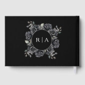 Gothic Wedding Zwart Donker Bloemen Gastenboek (Achterkant)