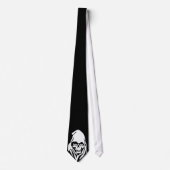 Gothic White Reaper op zwarte achtergrond Stropdas (Voorkant)