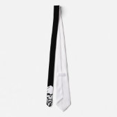 Gothic White Reaper op zwarte achtergrond Stropdas (Achterkant)