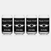 Gothic White Wedding Scorpions Custom Blikvorm Glas (Achterkant)