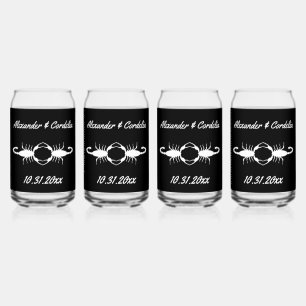 Gothic White Wedding Scorpions Custom Blikvorm Glas