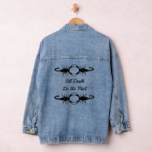 Gothic White Wedding Scorpions Custom Denim Jacket (Hangar)