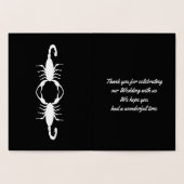 Gothic White Wedding Scorpions Custom Folie Kaarten (Binnen)
