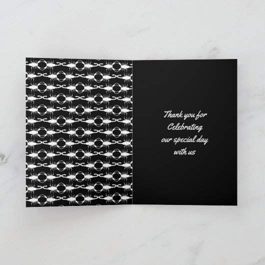 Gothic White Wedding Scorpions Custom Kaart (Binnen)