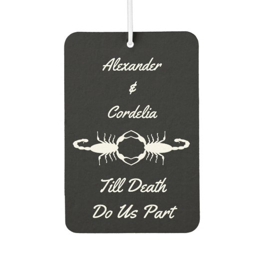 Gothic White Wedding Scorpions Custom Luchtverfrisser (Voorkant)