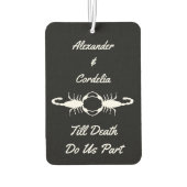 Gothic White Wedding Scorpions Custom Luchtverfrisser (Achterkant)