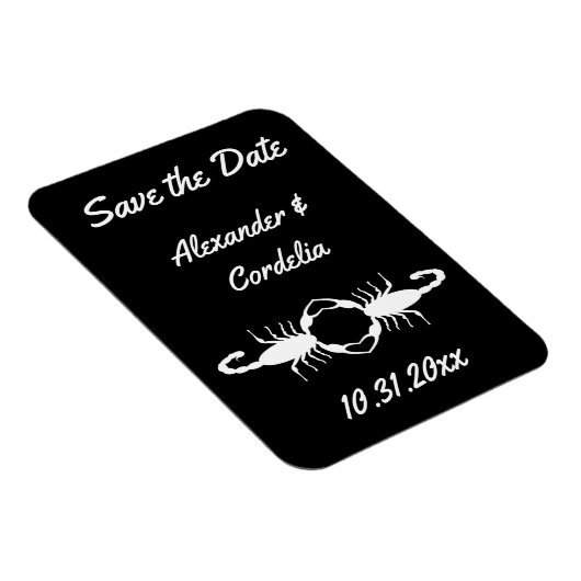 Gothic White Wedding Scorpions Custom Magneet (Rechterzijde)