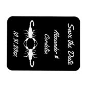 Gothic White Wedding Scorpions Custom Magneet (Horizontaal)
