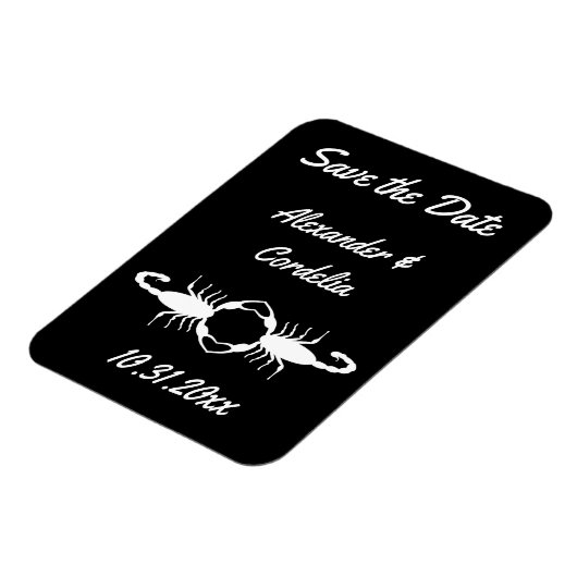 Gothic White Wedding Scorpions Custom Magneet (Linkerzijde)