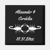 Gothic White Wedding Scorpions Custom Magneet (Voorkant)