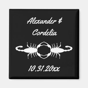 Gothic White Wedding Scorpions Custom Magneet