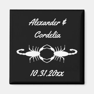 Gothic White Wedding Scorpions Custom Magneet