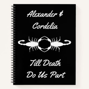 Gothic White Wedding Scorpions Custom Notitieboek