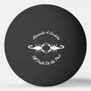 Gothic White Wedding Scorpions Custom Pingpongbal