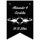 Gothic White Wedding Scorpions Custom Vlaggetjes (Eerste vlag)