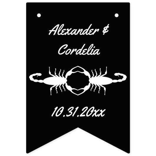 Gothic White Wedding Scorpions Custom Vlaggetjes (Derde vlag)