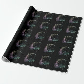 Gothic Wicca Crescent Pastel Gothic Moon Cadeaupapier (Uitgerold)