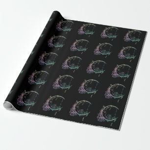 Gothic Wicca Crescent Pastel Gothic Moon Cadeaupapier