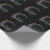 Gothic Wicca Crescent Pastel Gothic Moon Cadeaupapier (Hoek)