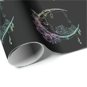 Gothic Wicca Crescent Pastel Gothic Moon Cadeaupapier (Rol Hoek)