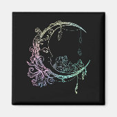 Gothic Wicca Crescent Pastel Gothic Moon Magneet (Voorkant)