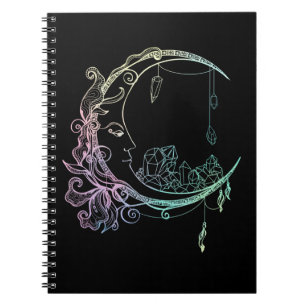 Gothic Wicca Crescent Pastel Gothic Moon Notitieboek